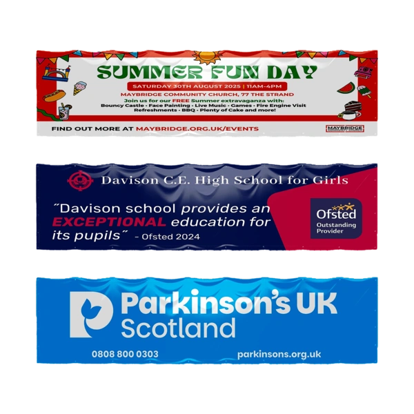 Mixed 1x4 PVC Banners x3